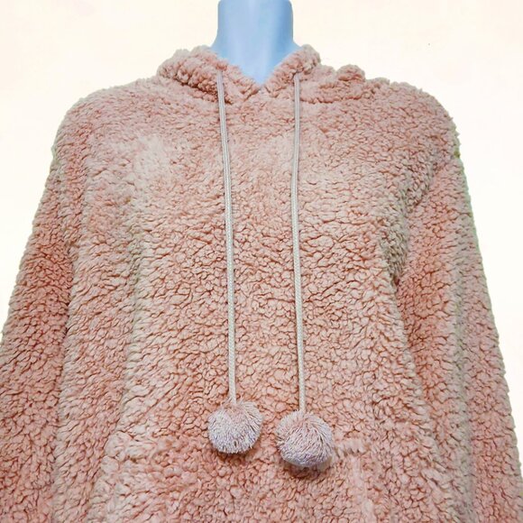 Ambrielle KeepsakePink Sherpa Hoodie Pullover Pajamas Sleepwear/Sweatshirt Set M - Picture 3 of 15